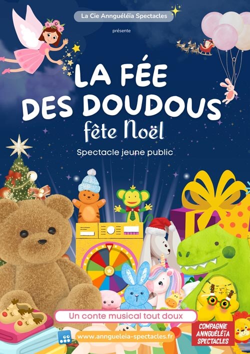 Affiche du spectacle La Fée des Doudous fête Noël