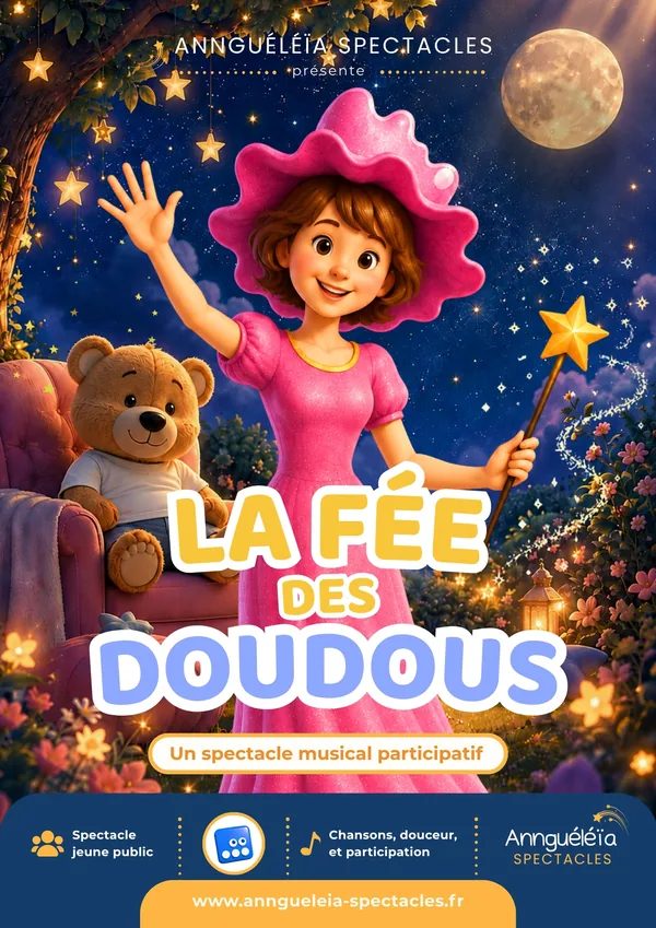 Affiche officielle du spectacle La Fée des Doudous fête Noël