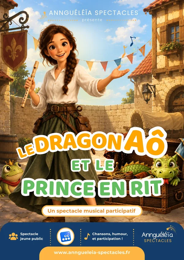 Affiche officielle du spectacle Le Dragon Aô et le Prince en rit