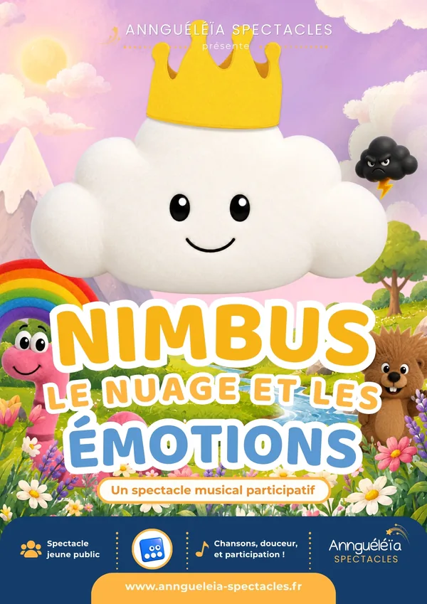 Affiche officielle du spectacle Nimbus le nuage et les émotions