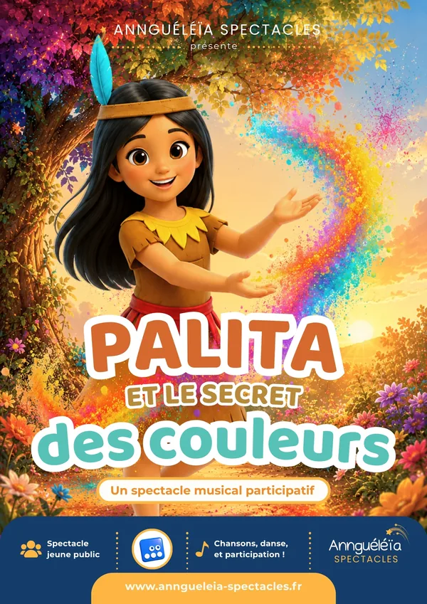 Affiche officielle du spectacle Palita et le secret des couleurs