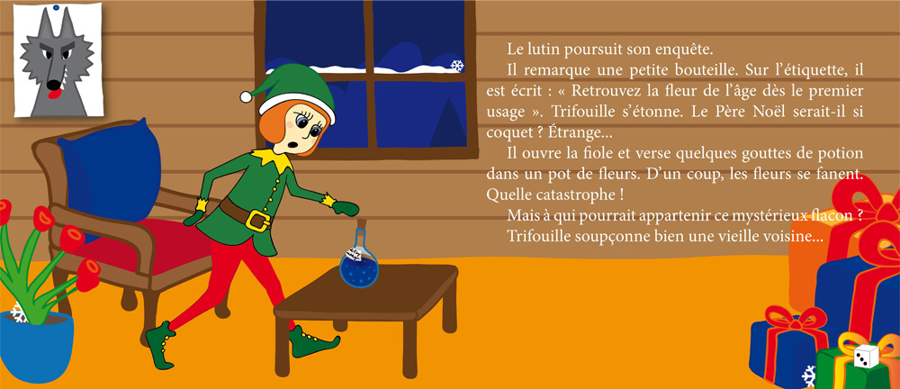 Extrait de la page 3 du livre Enquête chez le Père Noël