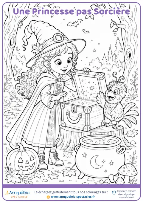 Aperçu du coloriage une princesse pas sorcière