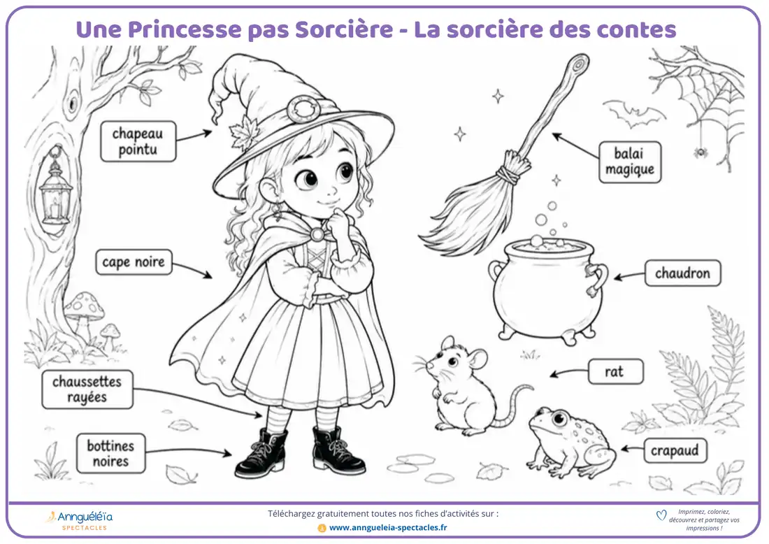 Aperçu de la fiche découverte Le vocabulaire de la sorcière des contes