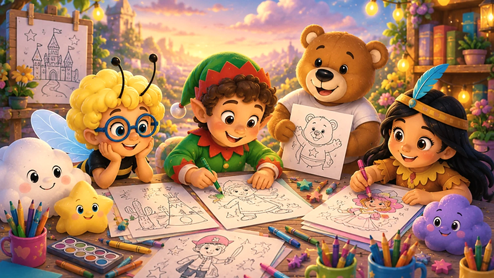 Coloriages Annguéléïa pour enfants