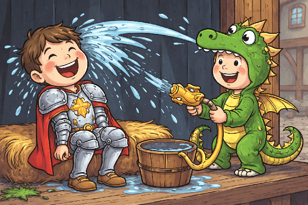 Le lutin Trifouille trouve un indice sur scène