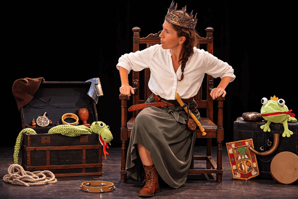 Spectacle médiéval pour enfants Le dragon Aô et le Prince en rit