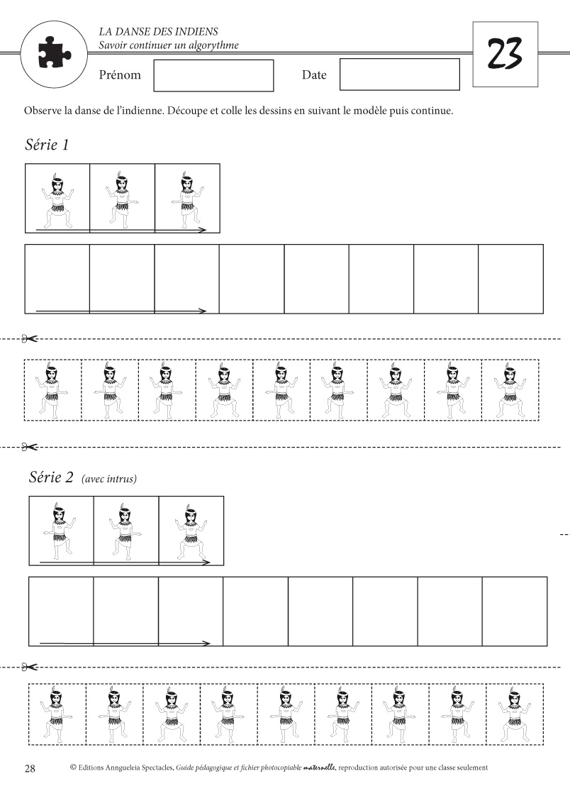 Fiche pédagogique – Activité graphisme - continuer un algorithme