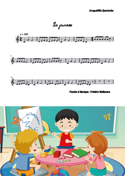Partition de la chanson La journée d'école